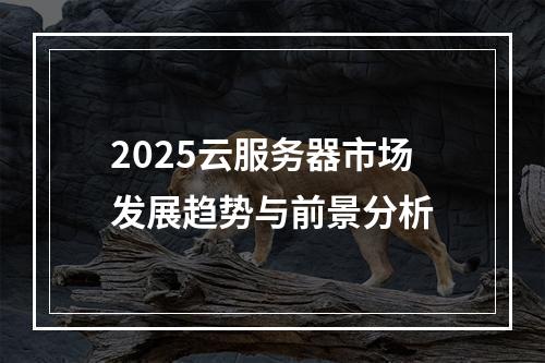 2025云服务器市场发展趋势与前景分析