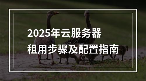 2025年云服务器租用步骤及配置指南