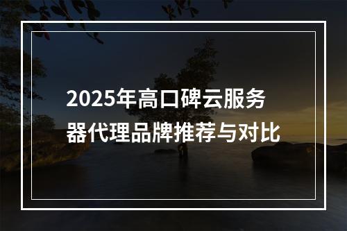2025年高口碑云服务器代理品牌推荐与对比