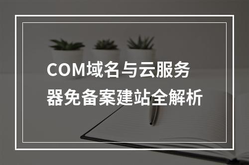 COM域名与云服务器免备案建站全解析
