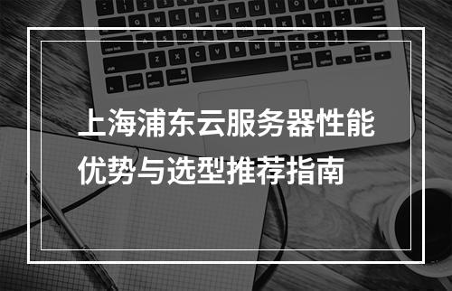 上海浦东云服务器性能优势与选型推荐指南