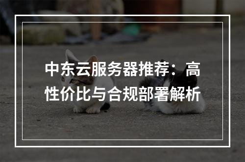 中东云服务器推荐：高性价比与合规部署解析