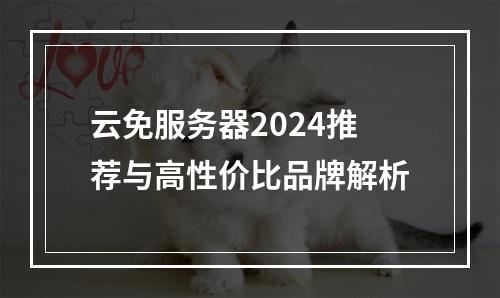 云免服务器2024推荐与高性价比品牌解析