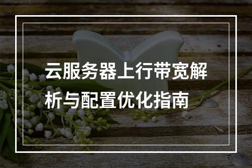 云服务器上行带宽解析与配置优化指南