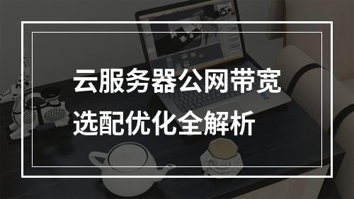 云服务器公网带宽选配优化全解析