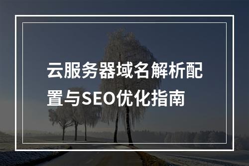 云服务器域名解析配置与SEO优化指南