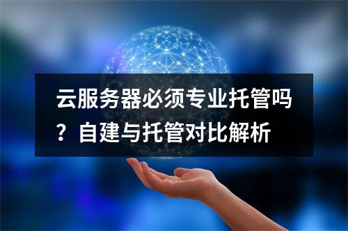 云服务器必须专业托管吗？自建与托管对比解析