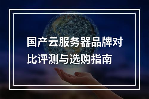 国产云服务器品牌对比评测与选购指南