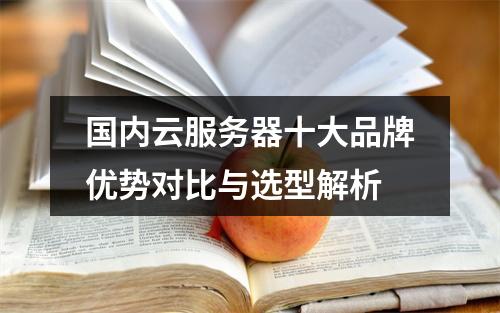 国内云服务器十大品牌优势对比与选型解析