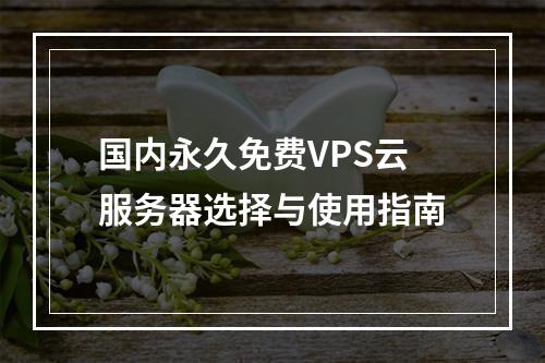 国内永久免费VPS云服务器选择与使用指南