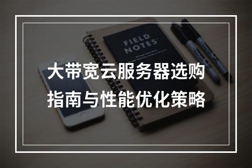 大带宽云服务器选购指南与性能优化策略