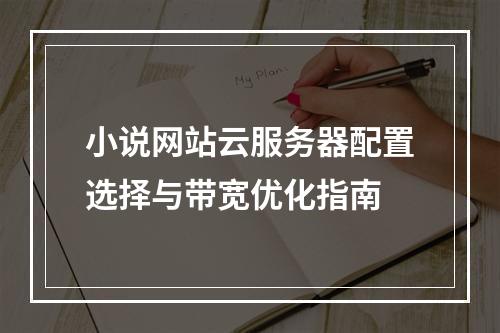 小说网站云服务器配置选择与带宽优化指南
