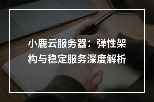 小鹿云服务器：弹性架构与稳定服务深度解析