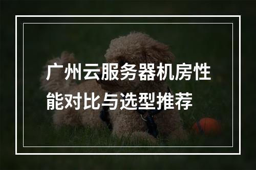 广州云服务器机房性能对比与选型推荐