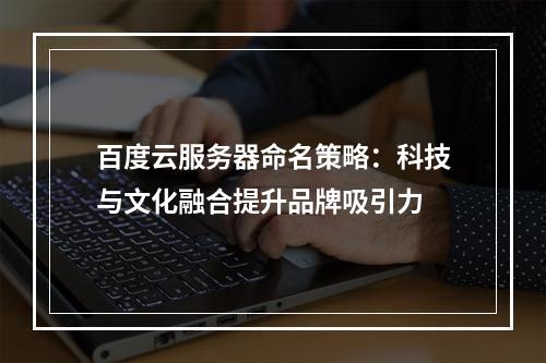 百度云服务器命名策略：科技与文化融合提升品牌吸引力