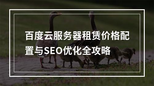 百度云服务器租赁价格配置与SEO优化全攻略