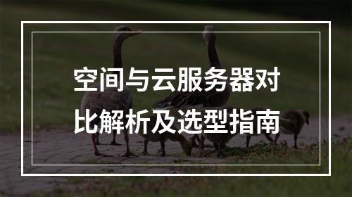 空间与云服务器对比解析及选型指南