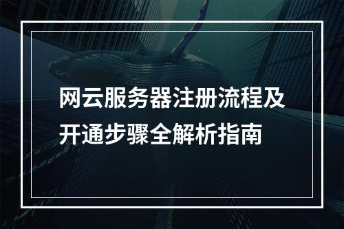 网云服务器注册流程及开通步骤全解析指南