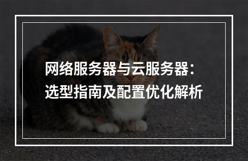 网络服务器与云服务器：选型指南及配置优化解析