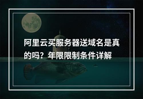 阿里云买服务器送域名是真的吗？年限限制条件详解