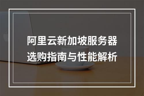 阿里云新加坡服务器选购指南与性能解析