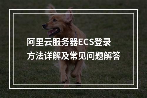 阿里云服务器ECS登录方法详解及常见问题解答