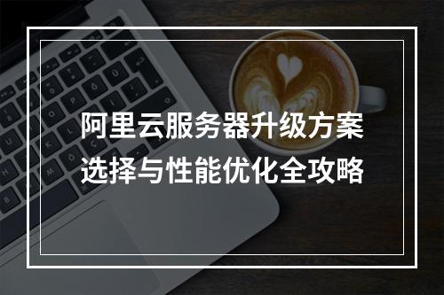 阿里云服务器升级方案选择与性能优化全攻略