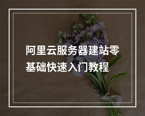 阿里云服务器建站零基础快速入门教程
