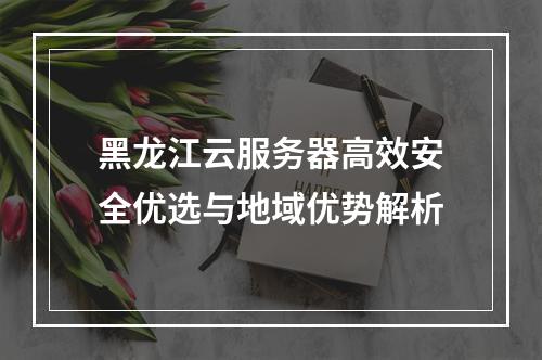 黑龙江云服务器高效安全优选与地域优势解析