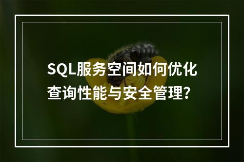 SQL服务空间如何优化查询性能与安全管理？