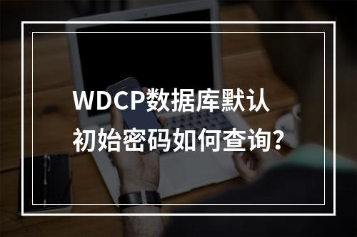 WDCP数据库默认初始密码如何查询？