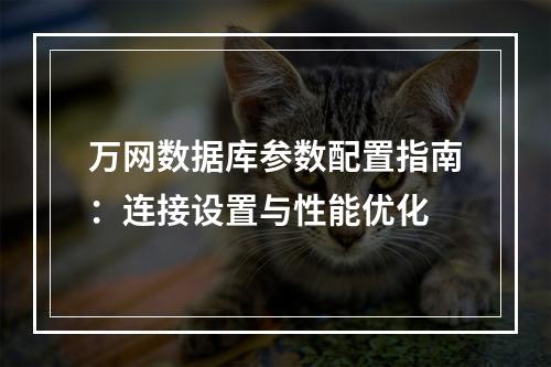万网数据库参数配置指南：连接设置与性能优化