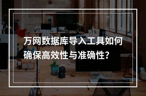 万网数据库导入工具如何确保高效性与准确性？