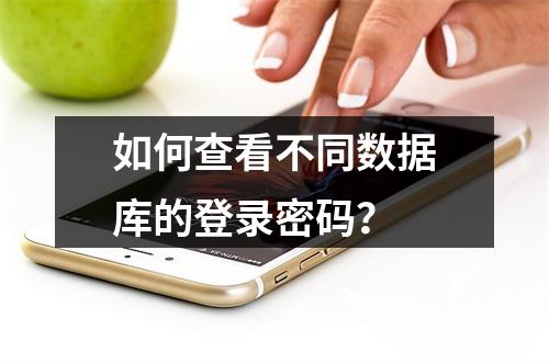 如何查看不同数据库的登录密码？
