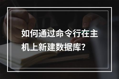 如何通过命令行在主机上新建数据库？