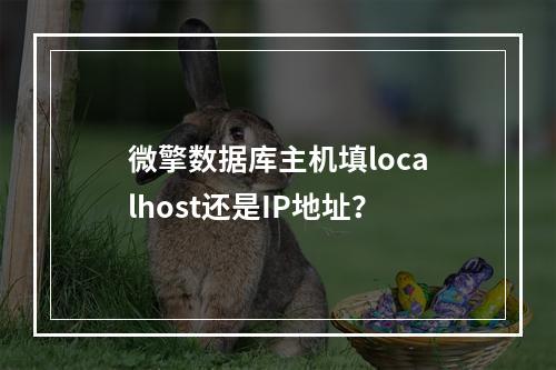 微擎数据库主机填localhost还是IP地址？