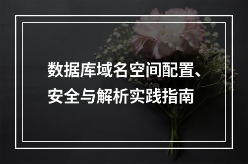 数据库域名空间配置、安全与解析实践指南