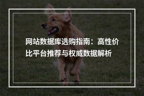 网站数据库选购指南：高性价比平台推荐与权威数据解析