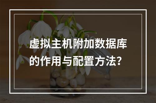 虚拟主机附加数据库的作用与配置方法？