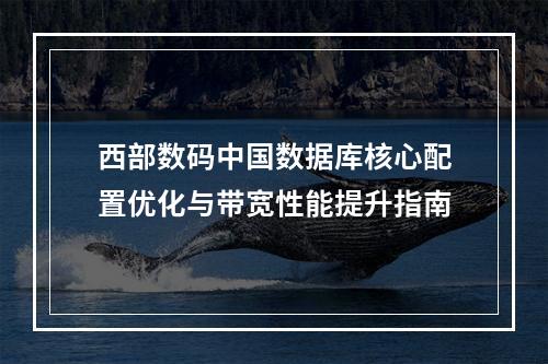 西部数码中国数据库核心配置优化与带宽性能提升指南