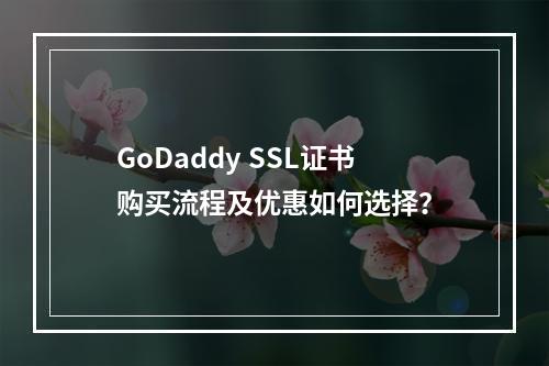 GoDaddy SSL证书购买流程及优惠如何选择？
