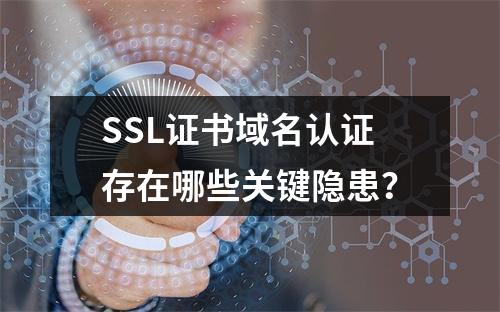 SSL证书域名认证存在哪些关键隐患？