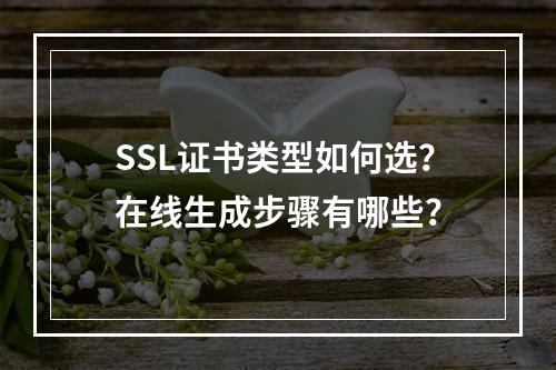SSL证书类型如何选？在线生成步骤有哪些？