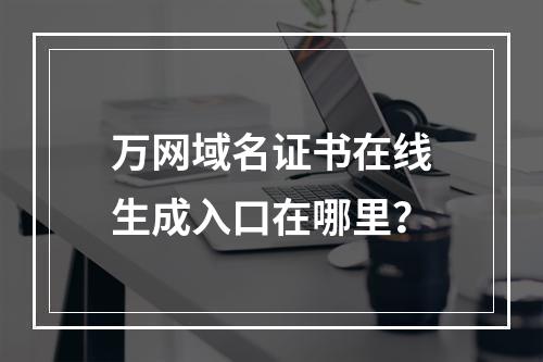 万网域名证书在线生成入口在哪里？