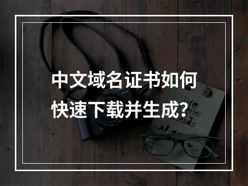中文域名证书如何快速下载并生成？