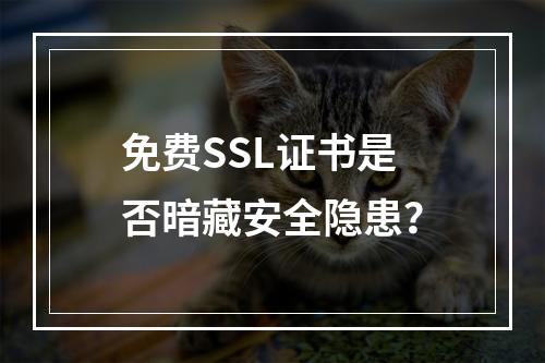 免费SSL证书是否暗藏安全隐患？