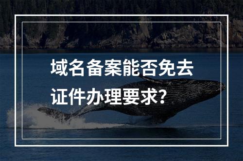 域名备案能否免去证件办理要求？