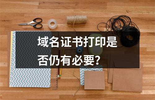 域名证书打印是否仍有必要？