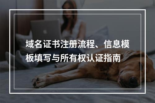 域名证书注册流程、信息模板填写与所有权认证指南