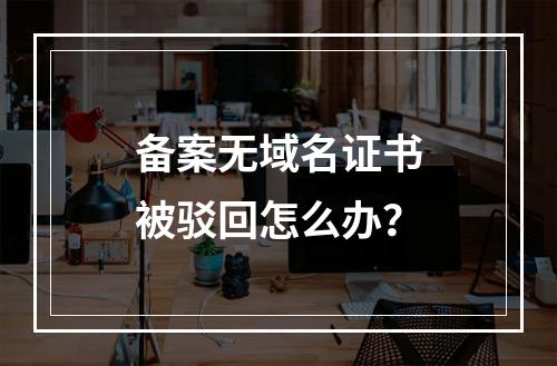备案无域名证书被驳回怎么办？